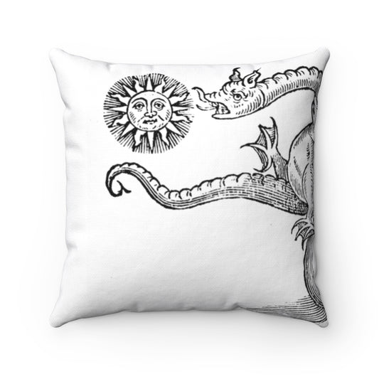 Throw Pillow - Elias Ashmole's Alchemical Symbol of Transmutation